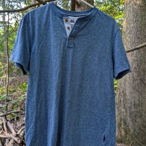 Lee Men's Blue Henley Tee